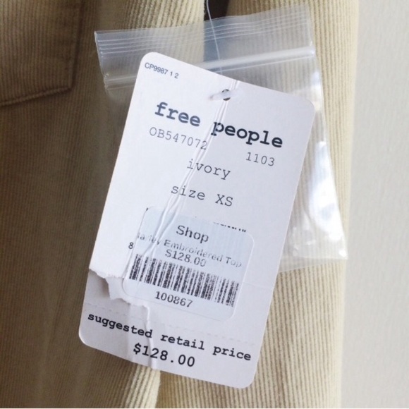 Free People Harley Embroidered Corduroy Shirt - Picture 4 of 7